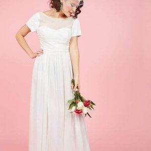 ModCloth Geode Aisle & Beyond Wedding Dress Small